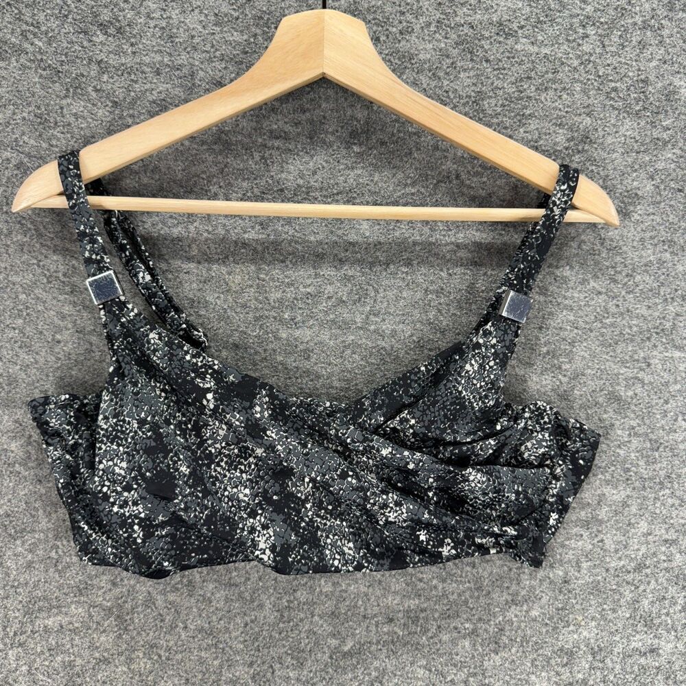 Miraclesuit Bralette Bra Women 38DD Black Animal Print Underwired Opaque Nylon